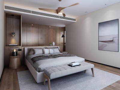 现代卧室3D模型下载